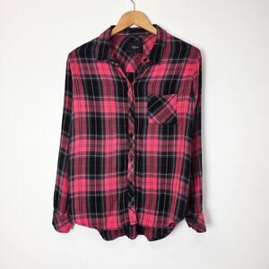 Rails Hunter Plaid Button Down Shirt Large Red Black  Buffalo Check
